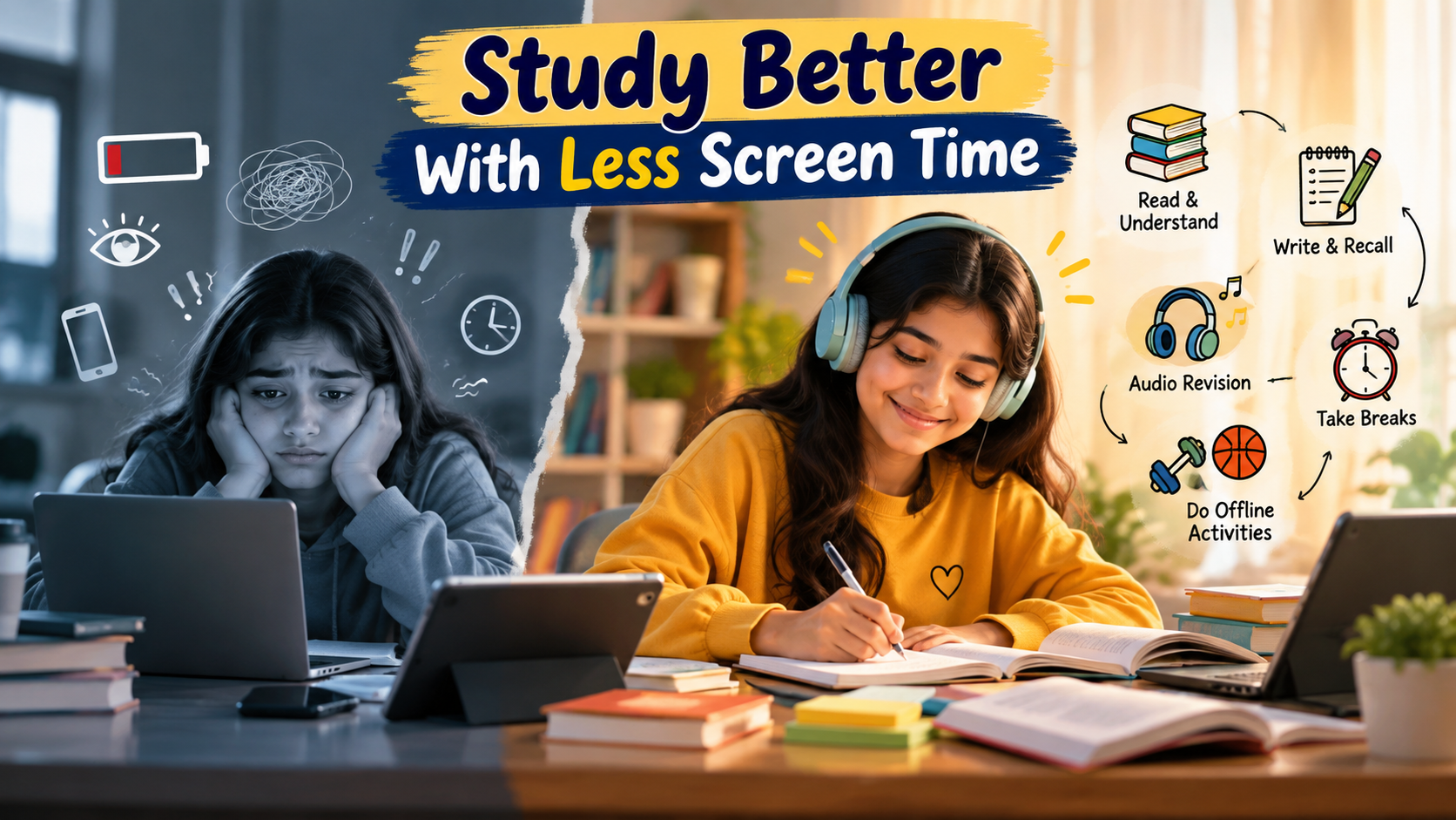 How Can Students Reduce Continuous Screen Time While Studying?